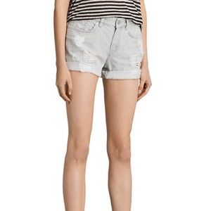 🤍 nwt | allsaints | distressed cuffed jean shorts